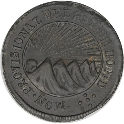 4 Reales State of Honduras - Provisional front