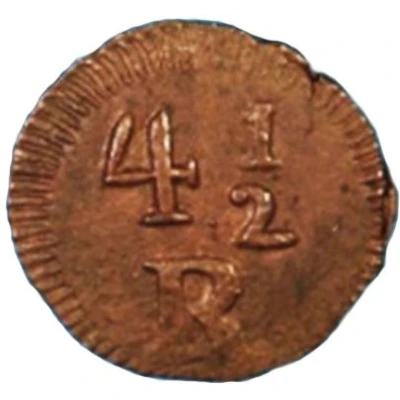 4½ Reis - Maria II Goa back