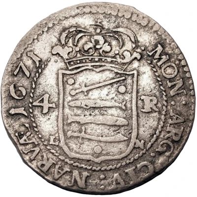 4 Rundstück - Carl XI Without inner obverse circle back