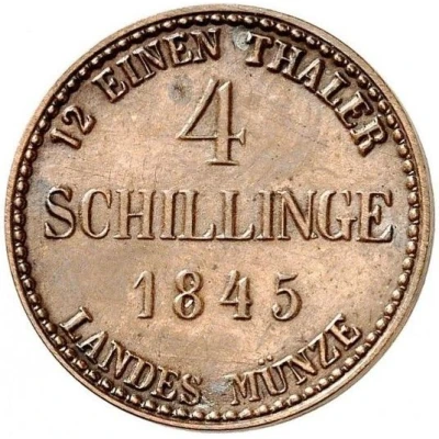 4 Schillinge - George Copper pattern strike back