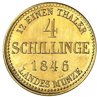 4 Schillinge - George Gold Pattern back