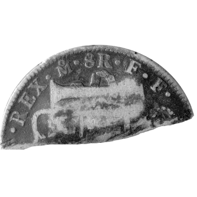 4 Shillings 1½ Pence Type IV countermark ND back