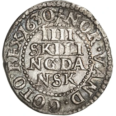 4 Skilling Dansk - Christian IV back