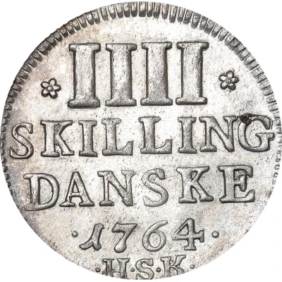 4 Skilling Dansk - Frederik V back