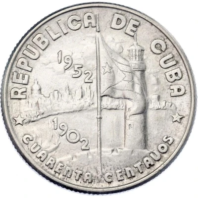 40 Centavos 50th. Anniversary of the Republic front