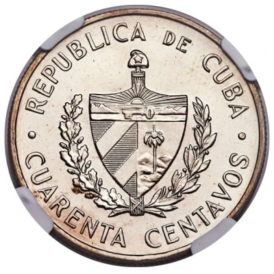 40 Centavos José Martí; Pattern front