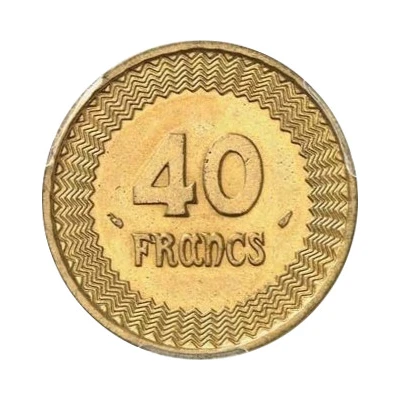 40 Francs Pattern ND back