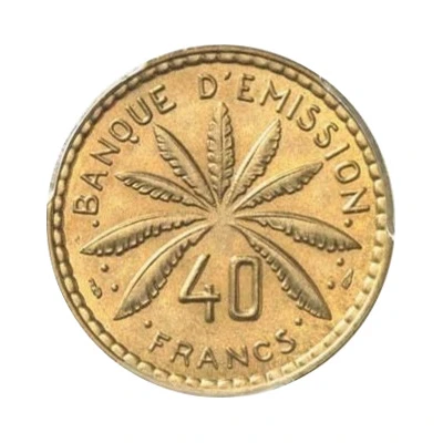 40 Francs Pattern ND back