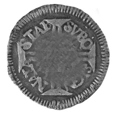 40 Réis - Charles I Countermark SHIELD over "40 Réis, Pedro II/Brazil" ND back