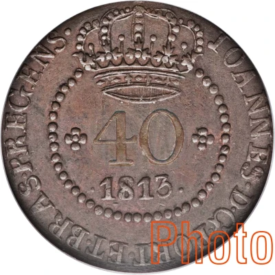 40 Réis - João Prince Regent Rio de Janeiro front