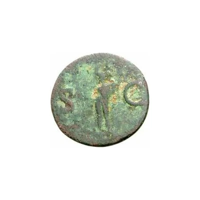 42 Nummi Countermark; As of Agrippa, 45-12BC, honoured by Caligula, back