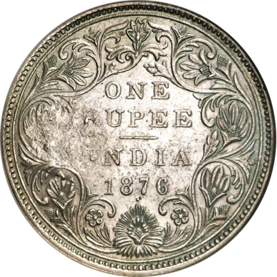 450 Réis - Luis I Countermark "Crowned PM" over 1 Rupee /Victoria, Índia ND back