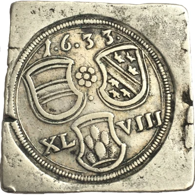 48 Klippe Kreuzer Siege coinage front