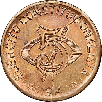 5 Centavos Constitutionalist Army back