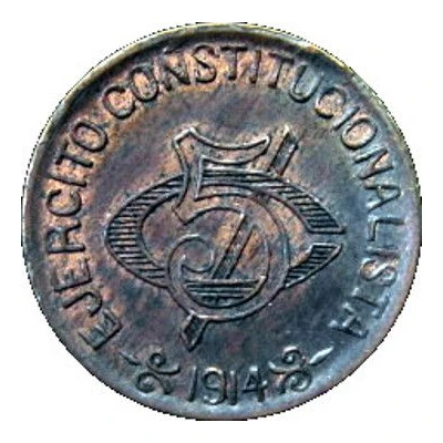 5 Centavos Constitutionalist Army back