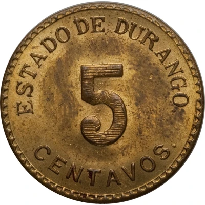 5 Centavos Estado de Durango back