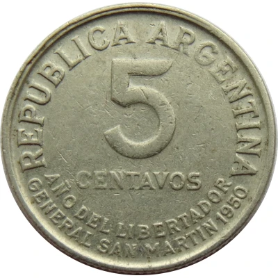 5 Centavos José San Martin front