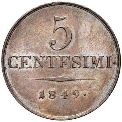 5 Centesimi - Ferdinand I back