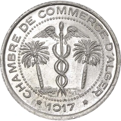 5 Centimes Alger Chamber of Commerce; Trial front