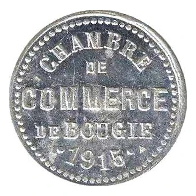 5 Centimes Bougie Chamber of Commerce; Straight "5" and Small "C" front