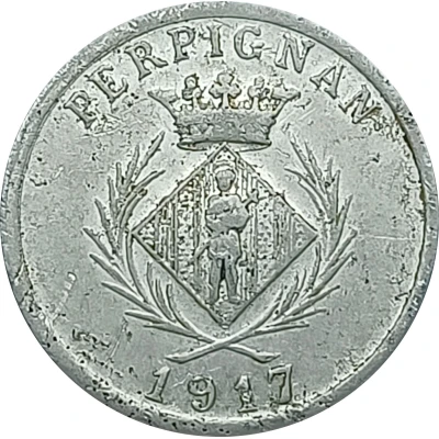 5 Centimes - Chambre Syndicale des Commerçants - Perpignan [66] Aluminium front