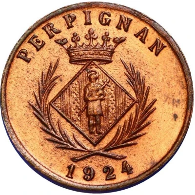 5 Centimes - Chambre Syndicale des Commerçants - Perpignan [66] Copper front