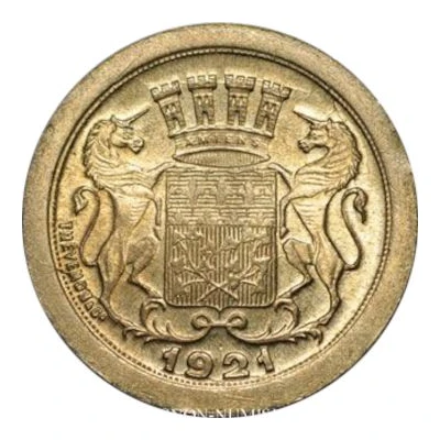 5 Centimes - Chambre de Commerce - Amiens [80] Gold plated Brass front