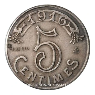 5 Centimes - Chambre de Commerce - Marseille [13] Silver back