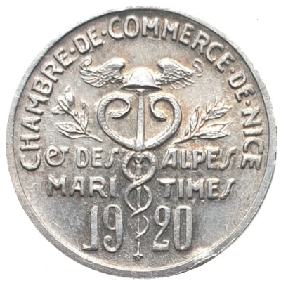 5 Centimes - Chambre de Commerce - Nice [06] Silver front