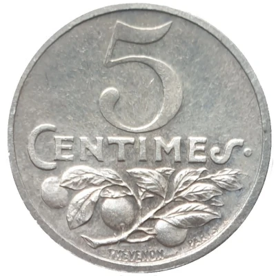 5 Centimes - Chambre de Commerce - Nice [06] Silver back