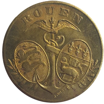 5 Centimes - Chambre de Commerce - Rouen [76] Brass front