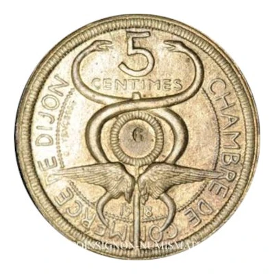 5 Centimes - Chambre de commerce - Dijon [21] Brass Pattern front