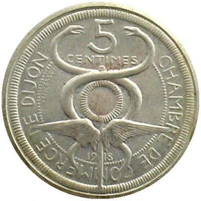 5 Centimes - Chambre de commerce - Dijon [21] Silver Pattern front