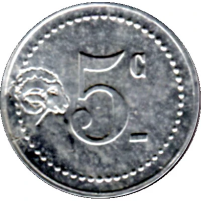 5 Centimes - Comité Municipal d'Alimentation (Saint-mandé) ND back