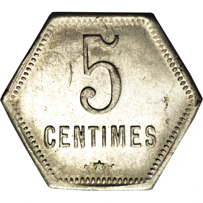 5 Centimes French Overseas Department back