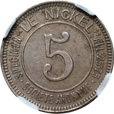 5 Centimes Le Nickel front