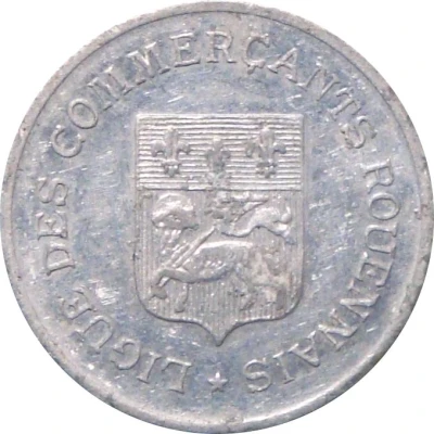 5 Centimes - Ligue des Commerçants Rouennais - Rouen [76] front