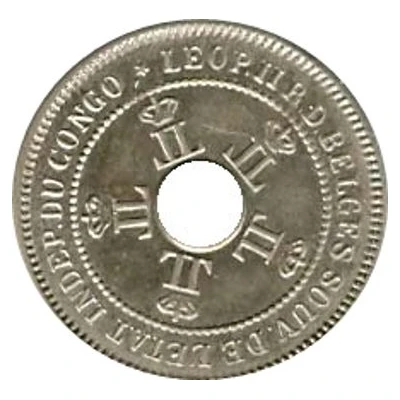 5 Centimes - Léopold II front