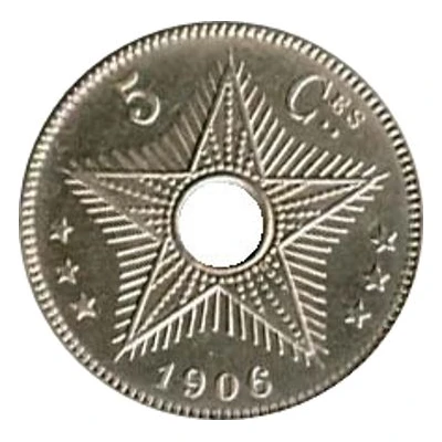 5 Centimes - Léopold II back