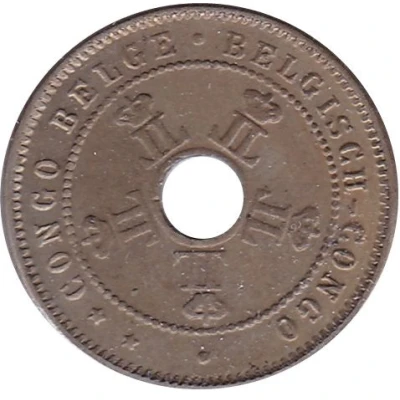 5 Centimes - Léopold II front