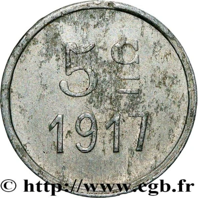 5 Centimes - Mairie de Sigean [11] back