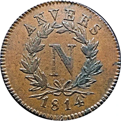 5 Centimes - Napoleon I Antwerp; Siege Coinage front