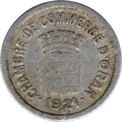 5 Centimes Oran Chamber of Commerce front