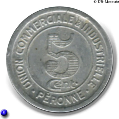 5 Centimes Péronne back