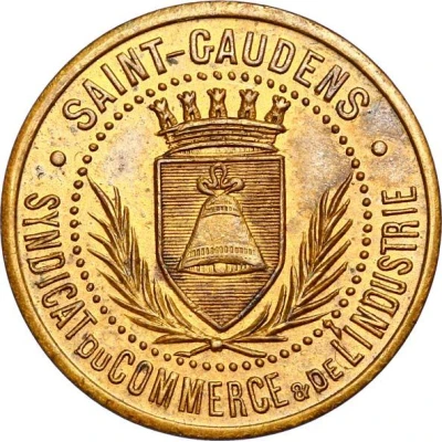 5 Centimes - Syndicat du Commerce et de l'Industrie - Saint-Gaudens [31] Brass front