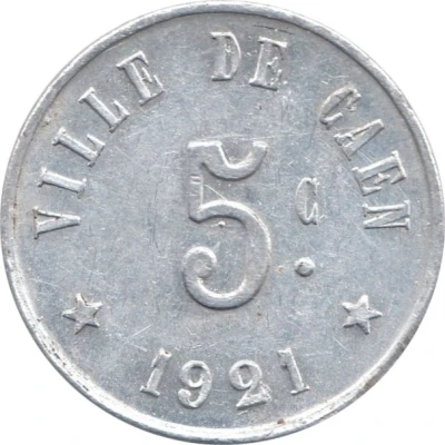 5 Centimes - Union Commerciale et Industrielle - Caen [14] back