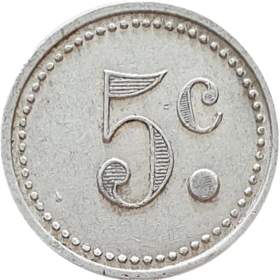 5 Centimes - Union Donzèroise (Donzère) ND back