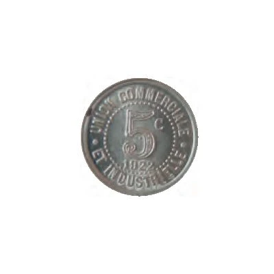 5 Centimes - Union commerciale et industrielle - La Clayette [71] back