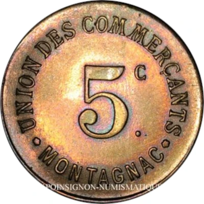 5 Centimes - Union des commerçants - Montagnac [34] ND front