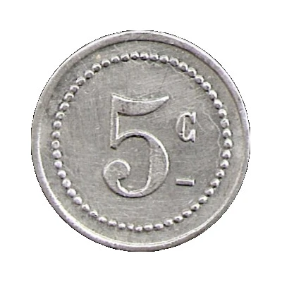 5 Centimes - Unions commerciales ND back